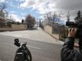 Un cámara, en las inmediaciones del Centro Regional Zambrana para Menores Infractores, en Valladolid
