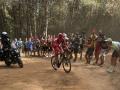 Imagen del ciclista esloveno Tadej Pogacar en los kilómetros finales de subida al puerto de El Bartolo