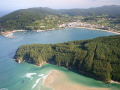 Imagen panorámica de la Playa de la Magdalena (Cedeira)
