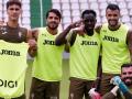 Los jugadores del Córdoba preparando el siguiente partido en El Arcángel