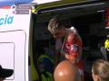 Tadej Pogacar, en la ambulancia tras su dura caída