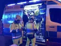 Efectivos sanitarios desplazados al lugar del accidente