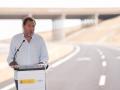 El ministro de Transportes, Óscar Puente, durante la inauguración de un tramo de la autovía A-11 entre Quintanilla, Olivares y Tudela de Duero en un acto celebrado en Valbuena de Duero (Valladolid)