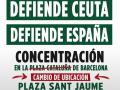 Cartel de convocatoria a la manifestación en defensa de Ceuta para este miércoles 2 de septiembre