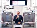 El ministro de Transportes y Movilidad Sostenible, Óscar Puente, este lunes en la presentación de los nuevos trenes de Cercanías Madrid