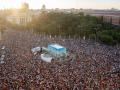 Imagen aérea de la manifestación de apoyo a Ceuta en la Plaza de Cibeles