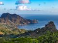Bahía de Taiohae en la isla de Nuku Hiva, en la actual Polinesia Francesa