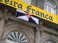 Bandera de Ceuta colocada en la Diputación de Pontevedra