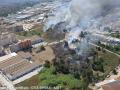 Imagen del incendio de vegetación en Denia