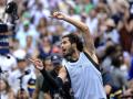 Carlos Alcaraz festeja el pase a los cuartos de final del US Open