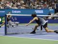 Carlos Alcaraz y Ben Shelton, durante los cuartos de final del US Open