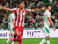 Thalys celebra el segundo gol del Almería en El Arcángel