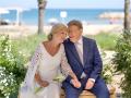 Imagen tomada este sábado de Ximo Puig y Gabriela Bravo durante su boda