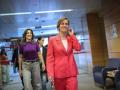 La portavoz de Más Madrid en la Asamblea de Madrid, Manuela Bergerot, y la ministra de Sanidad, Mónica García