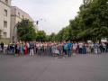 Vecinos protestan por la obra en la calle Tomás Fábregas, en La Coruña