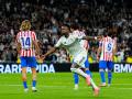 Vinicius Jr. celebra un gol del Real Madrid en el último derbi ante el Atlético