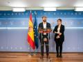 La portavoz de Compromís en el Congreso, Àgueda Micó y el diputado de Compromís-Sumar en el Congreso, Alberto Ibáñez