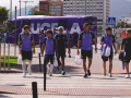 El Real Valladolid a su llegada a Ceuta este fin de semana