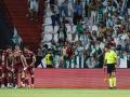 Los jugadores del Córdoba celebrando uno de los goles en Albacete junto a su hinchada