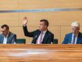 Imagen tomada este martes de Vicent Mompó durante el Pleno de septiembre de la Diputación de Valencia
