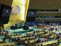 El presidente ucraniano, Volodímir Zelenski, durante su intervención ante la 81.ª Asamblea General de Naciones Unidas, en Nueva York
