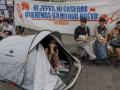Los acampados en la Puerta del Sol