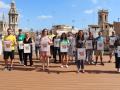 Imagen de la presentación de la manifestación del 9 de Octubre en Valencia por parte de diversas entidades catalanistas.