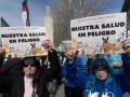 Varias personas durante una manifestación contra la legislación sobre medicamentos veterinarios