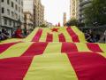 Imagen de archivo de una gran estelada en una manifestación catalanista del 9 de Octubre en Valencia