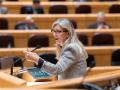 Imagen de archivo de Amparo Marco durante una intervención en el Senado.