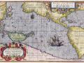 Maris Pacifici de Ortelius (1589). Uno de los primeros mapas impresos que muestran el océano Pacífico