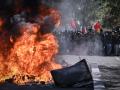 Estudiantes de secundaria protestan contra las condiciones educativas en Saint-Denis, al norte de París, Francia
