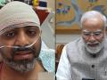 El piloto de flydubai Smit Machchhar en una videollamada con el primer ministro Narendra Modi