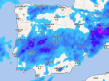 Precipitación acumulada de este lunes