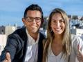 El alcalde de Ibiza, Rafa Triguero, junto a la dimitida Ana Ferrer durante la campaña electoral de 2023.