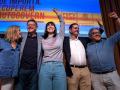 Imagen del acto del PSOE de Valencia con Pilar Bernabé, Ximo Puig, Diana Morant, Carlos Bielsa y Manolo Mata.
