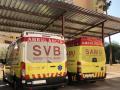 Imagen de archivo de unas ambulancias