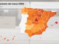 Las provincias de España donde más ha crecido el censo CERA