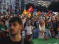 Imagen de la manifestación de este viernes en Valencia