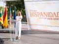 Imagen tomada este domingo de la alcaldesa de Castellón, Begoña Carrasco, durante la segunda jornada por el Día de la Hispanidad