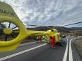 Helicóptero del Summa 112 en un accidente de tráfico en la Comunidad de Madrid