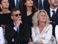la portavoz de la Ejecutiva Federal del PSOE, Montse Mínguez, y su pareja en el desfile militar por el 12 de octubre