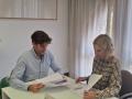 Reunión entre la presidenta de la Asociación de Enfermería Dermatológica y el Ayuntamiento de Valencia