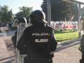 Despliegue de la Policía Nacional en Pamplona por las protestas de radicales contra Vito Quiles