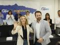 La diputada del PP Cayetana Álvarez de Toledo, junto al presidente del PP de Asturias, Álvaro Queipo, en un mitin en Oviedo
