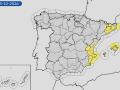 Imagen de los avisos de la Aemet para el domingo 18 de octubre