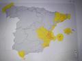 Imagen del mapa de avisos de la Aemet para este domingo