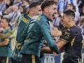 Una de las estampas de alegría tras el gol decisivo del Córdoba este viernes