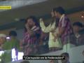 Marcelo se unió a los cánticos de "corrupción en la Federación" en uno de los palcos del Bernabéu