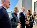 El presidente de la Diputación de Alicante, Toni Pérez, en su visita a Oliva